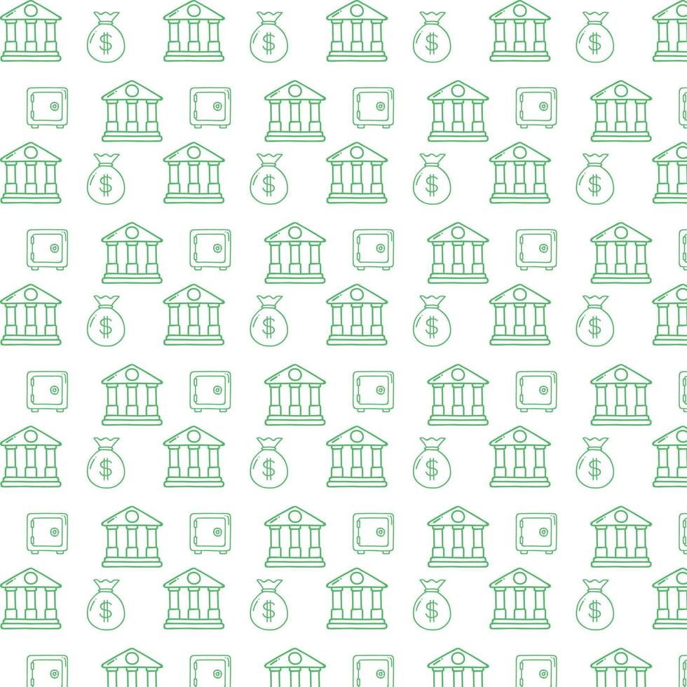 Background with safe and bank for financial structures. vector