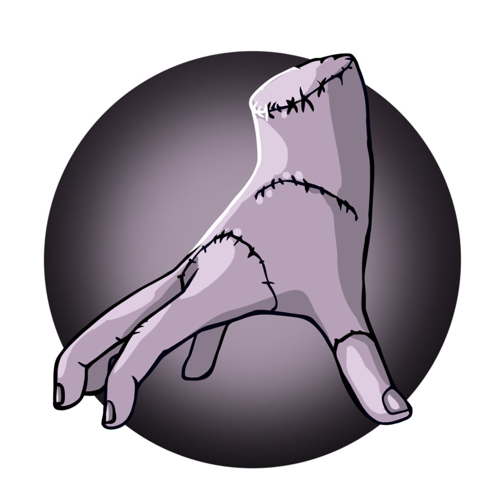 The character, which is simply an arm and wrist sewn together, is a sentient disembodied hand and a relative of Wednesday Addams png