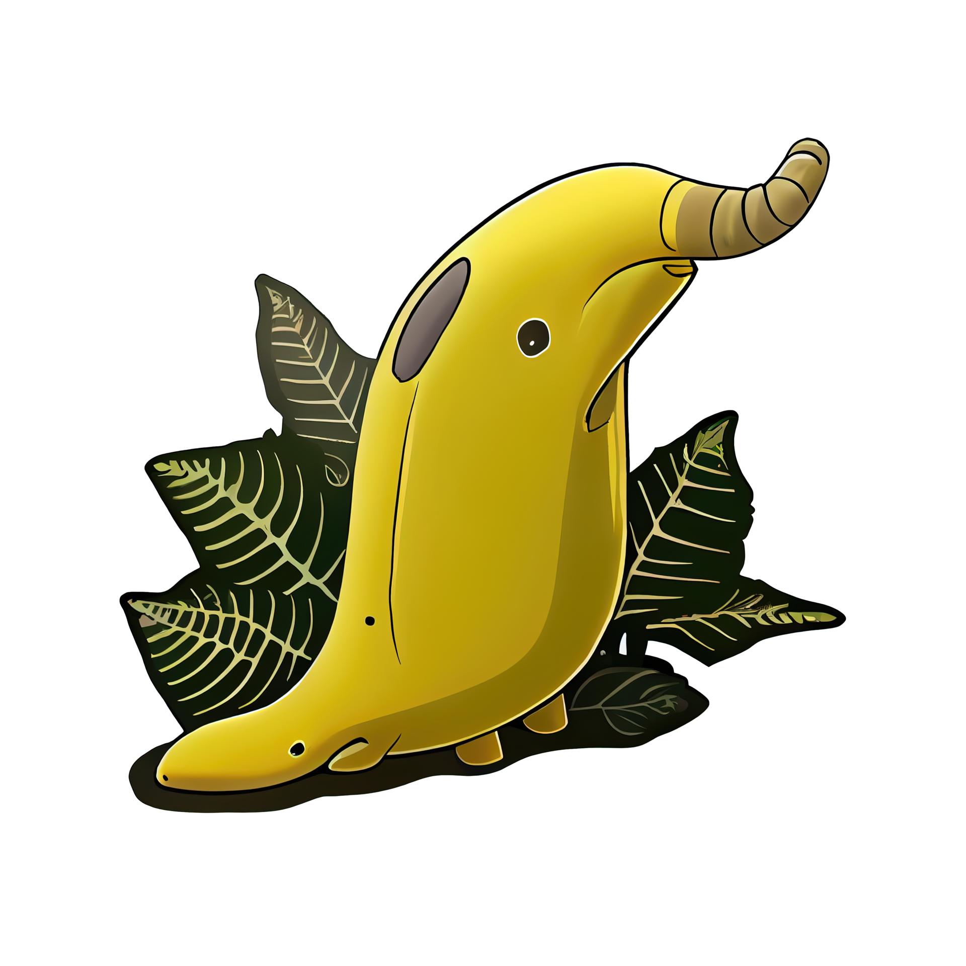Free Cartoon Banana Slug sticker for nature lovers. Show off your love