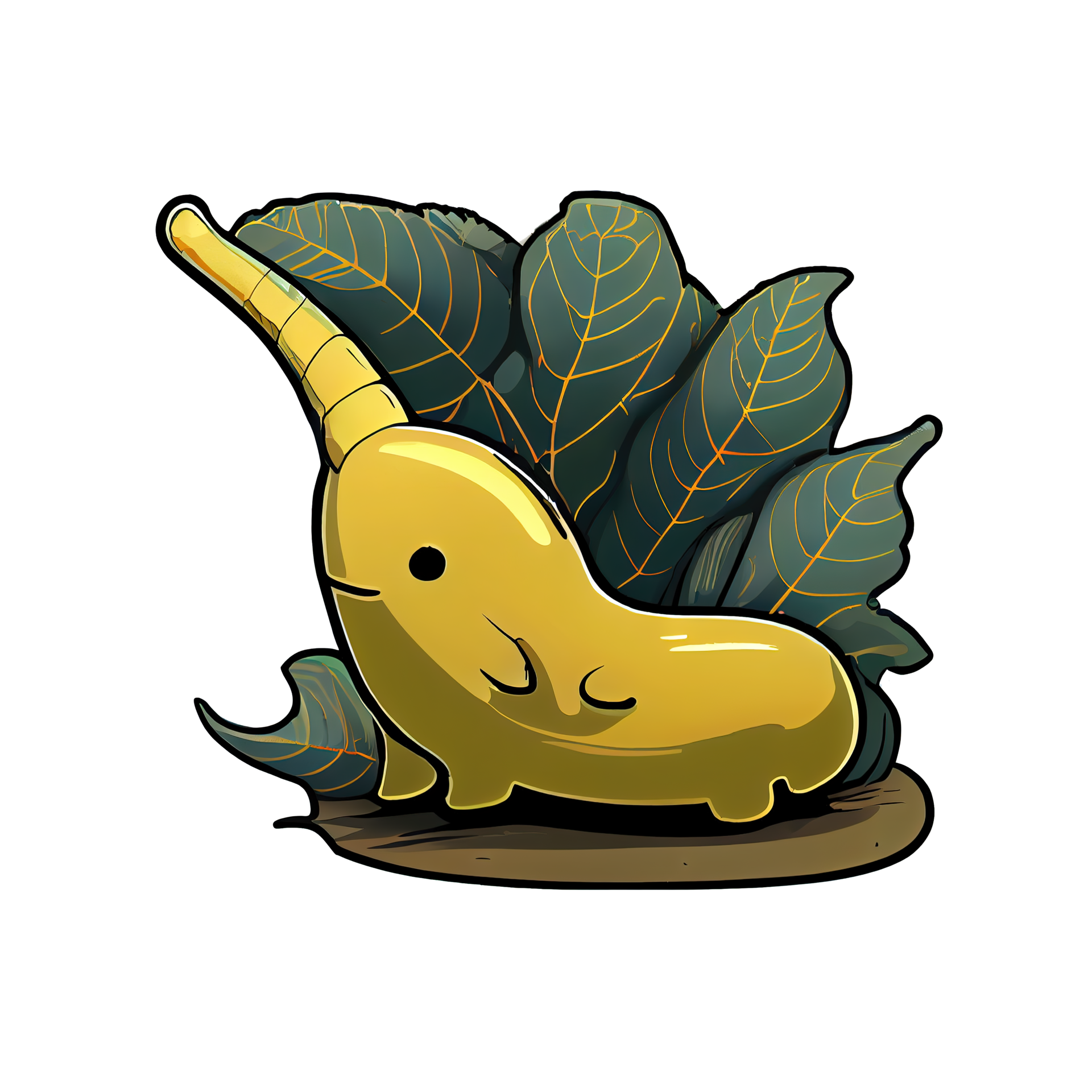 Free Cartoon Banana Slug sticker for nature lovers. Show off your love