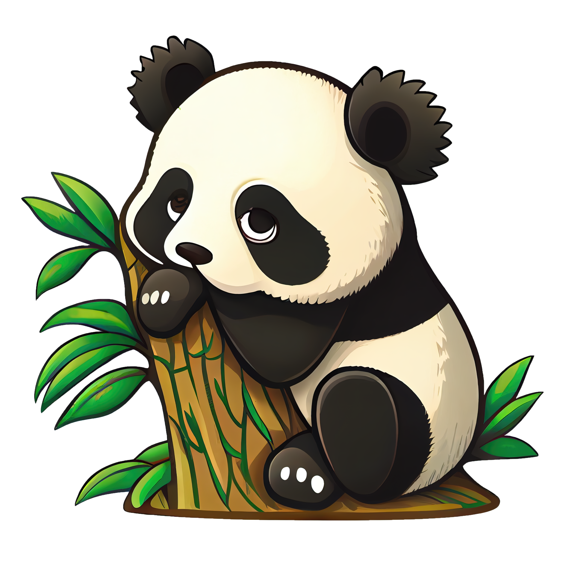 Free Cute and cuddly Panda cartoon sticker, perfect for decorating  notebooks, laptops, and water bottles 17293746 PNG with Transparent  Background