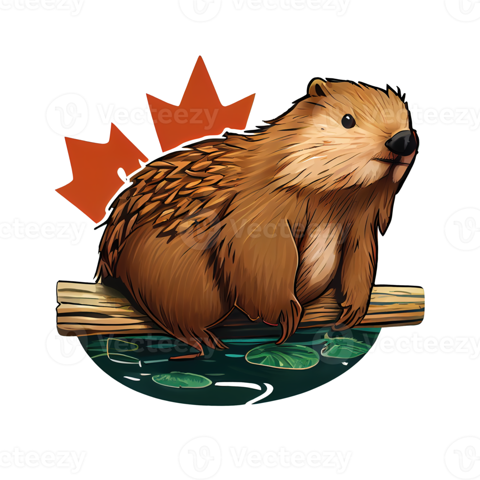 tekenfilm bever sticker, perfect voor ieder natuur minnaar. tonen uit uw liefde voor gemeenschappelijk dier. png