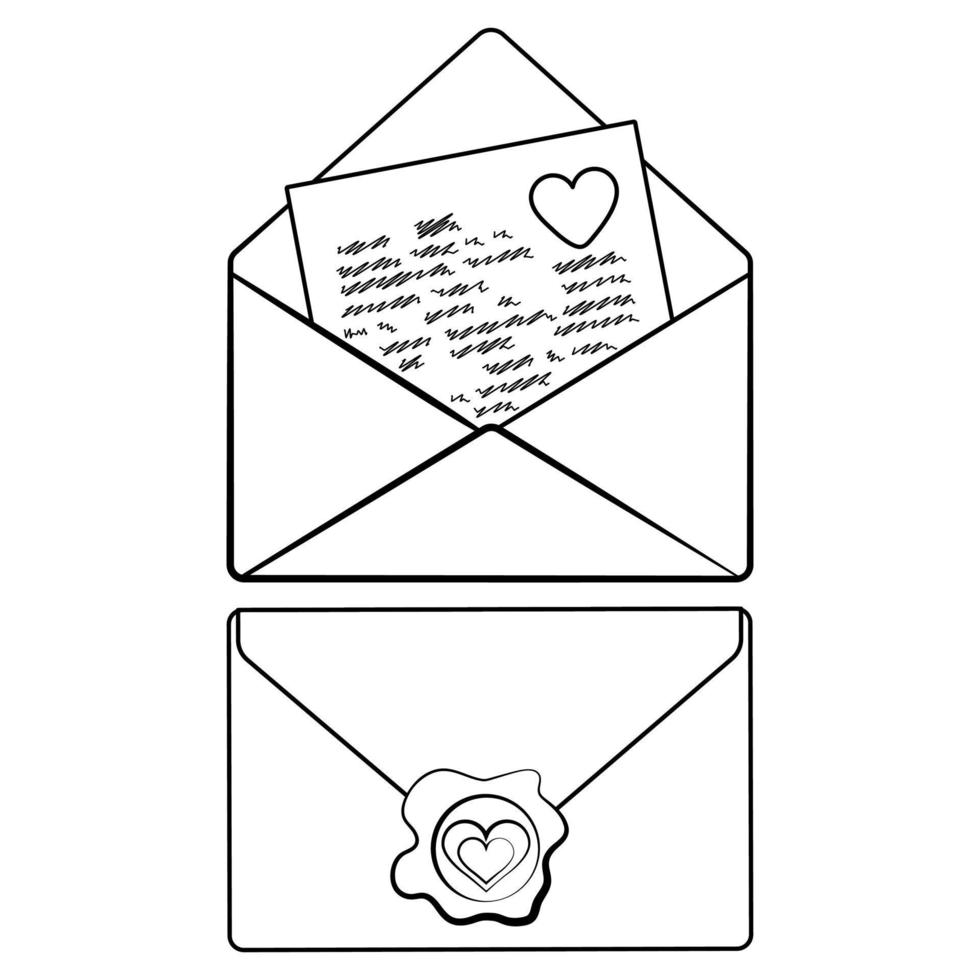 carta de amor de san valentin vector