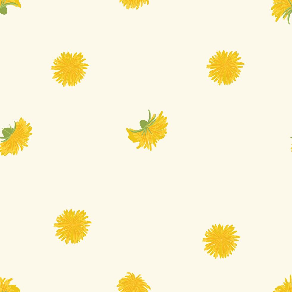 Dandelions seamless pattern vector