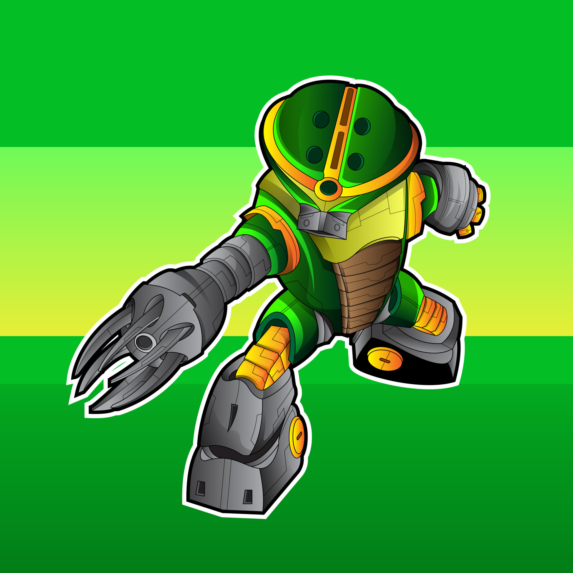 vector robot characters for kids Electronic humanoid isolated robot