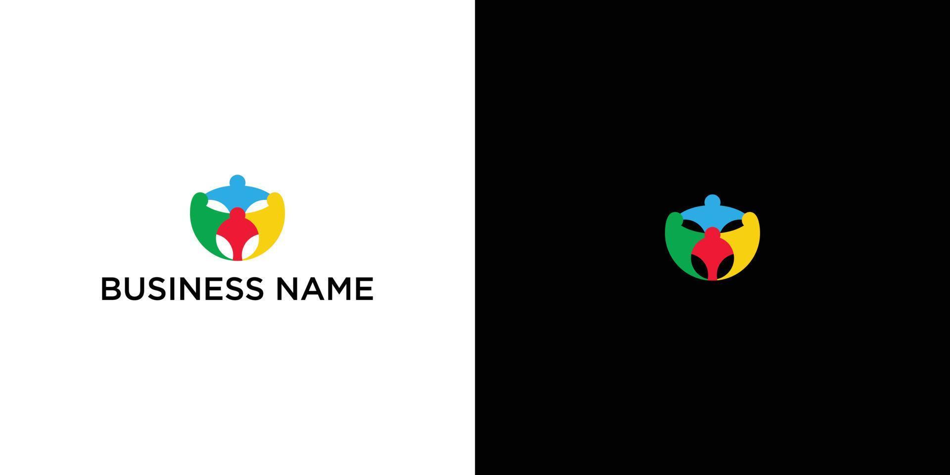 concepto de logotipo moderno de comunidad social vector