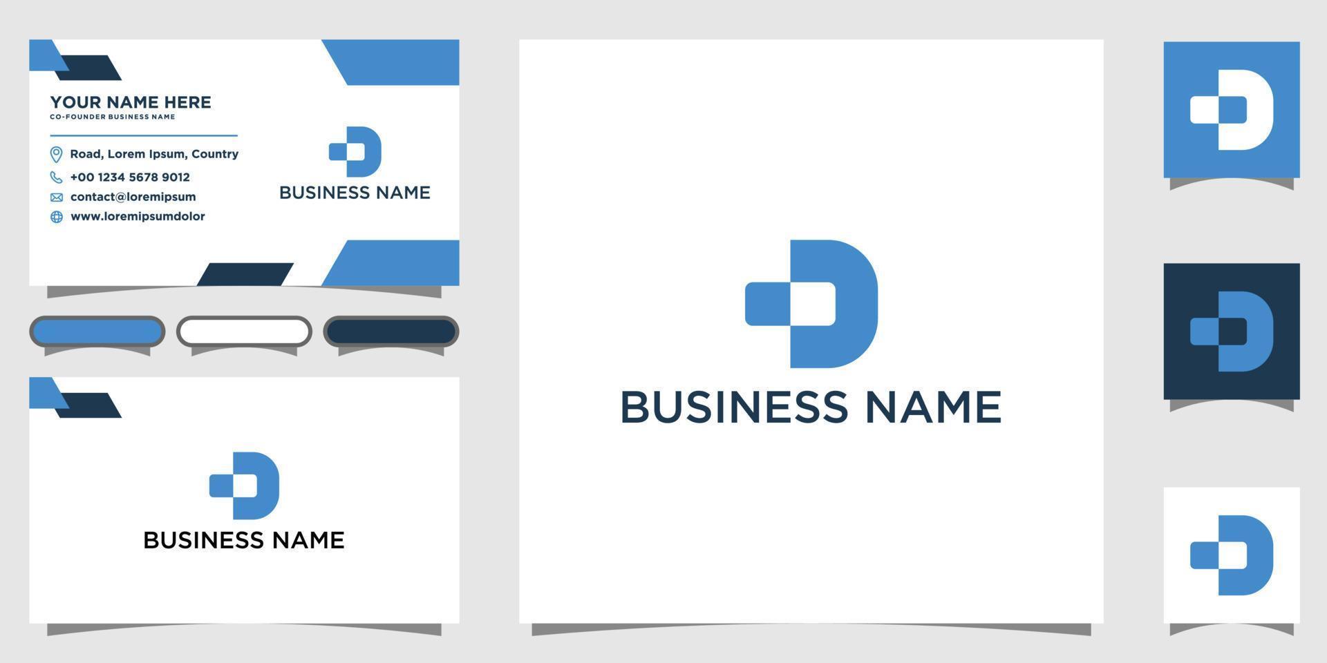 abstract letter D CD logo design with human concept. The logo can be used for business technology vector