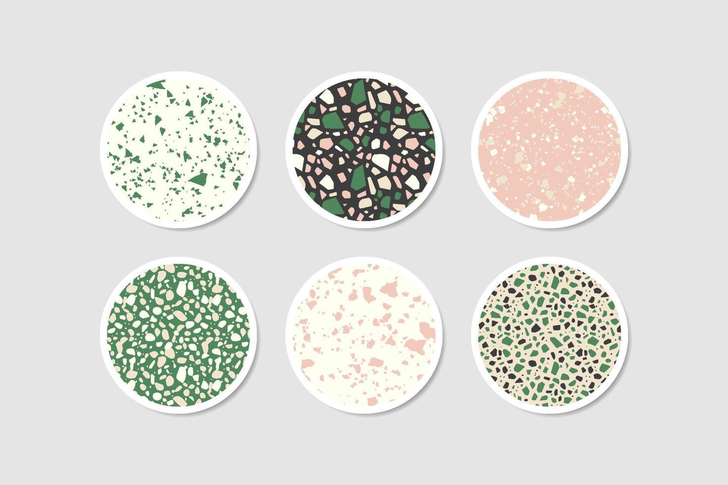 Social media highlight story cover. Terrazzo abstract design vector