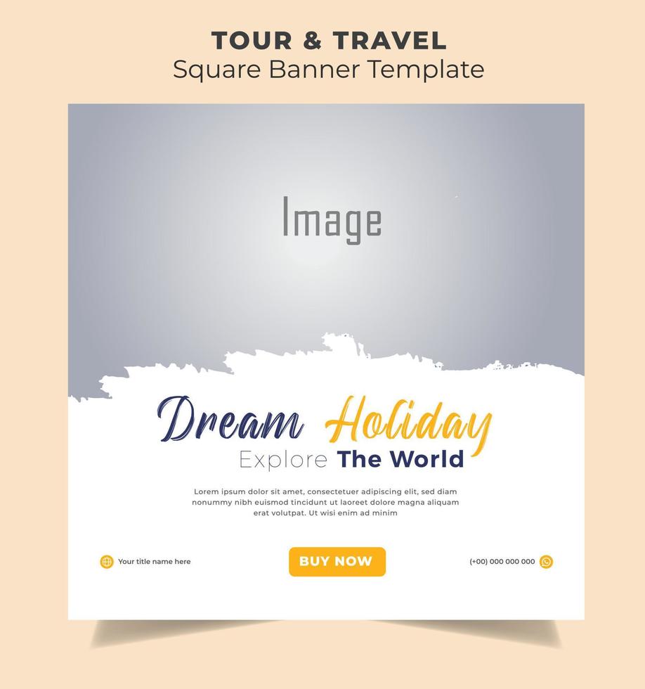 social media design post travel, Template for social media post, template design for travel ads vector
