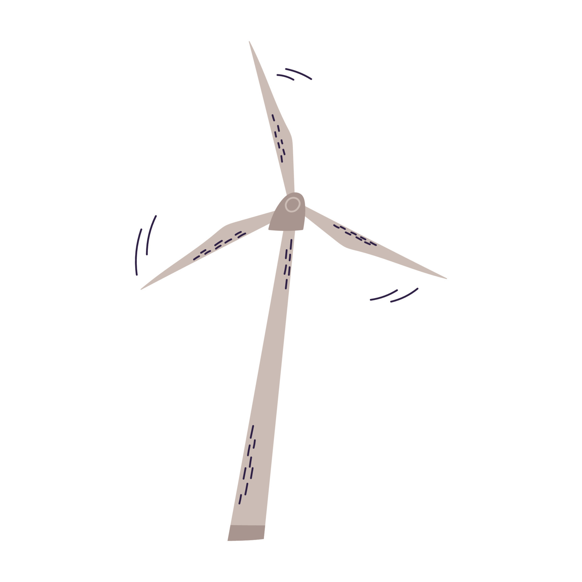 Modern wind turbine, cartoon flat vector illustration isolated on white  background. Windmill drawing. Concepts of renewable sustainable energy and  green energy. 17294018 Vector Art at Vecteezy
