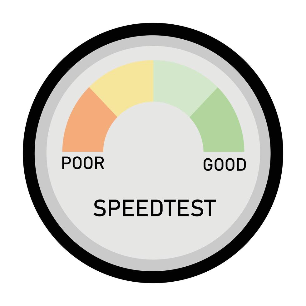 Single illustration template of Internet speed meter to check internet speed. Suitable to be used as a design element for internet speed, network quality, internet connection performance vector