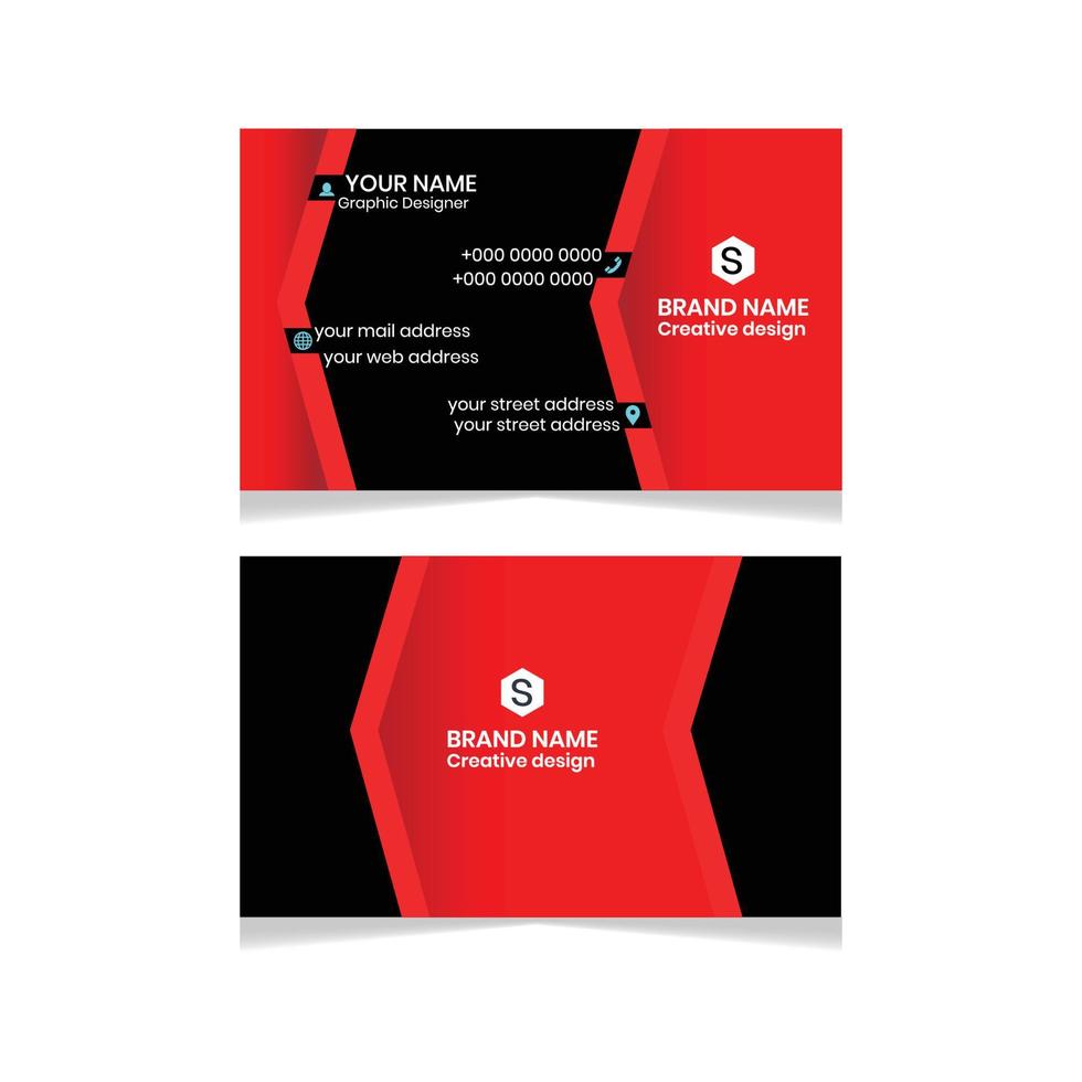 Business card design vector template clean beautiful
