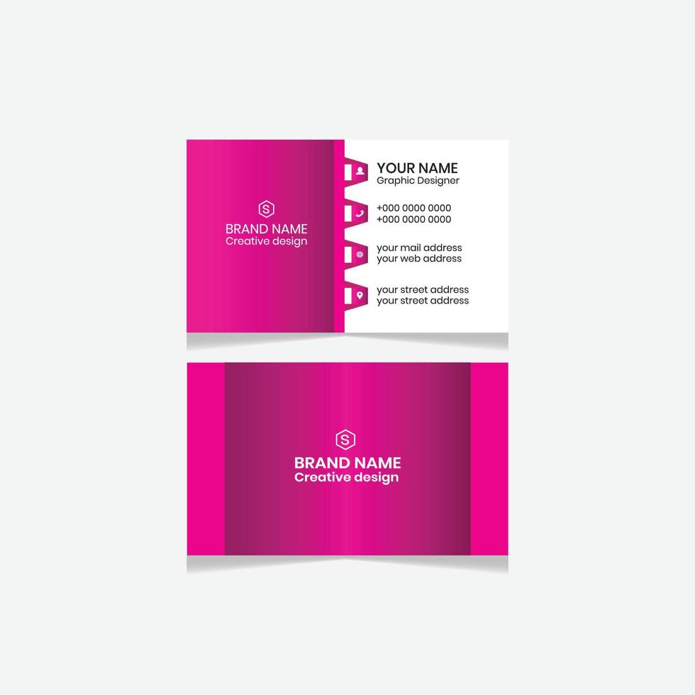 Business card design vector template clean beautiful