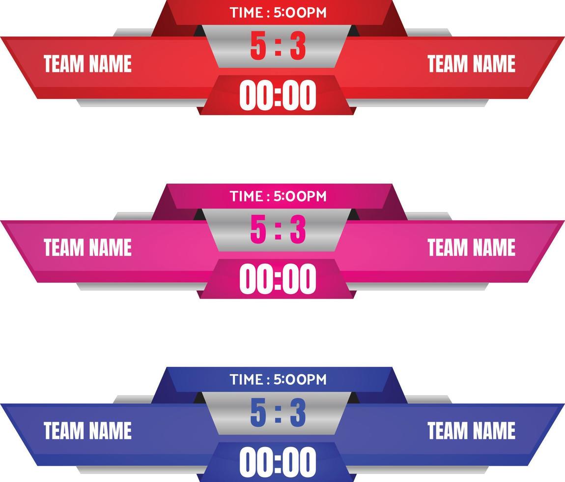 championship scoreboard graphic sport match vector