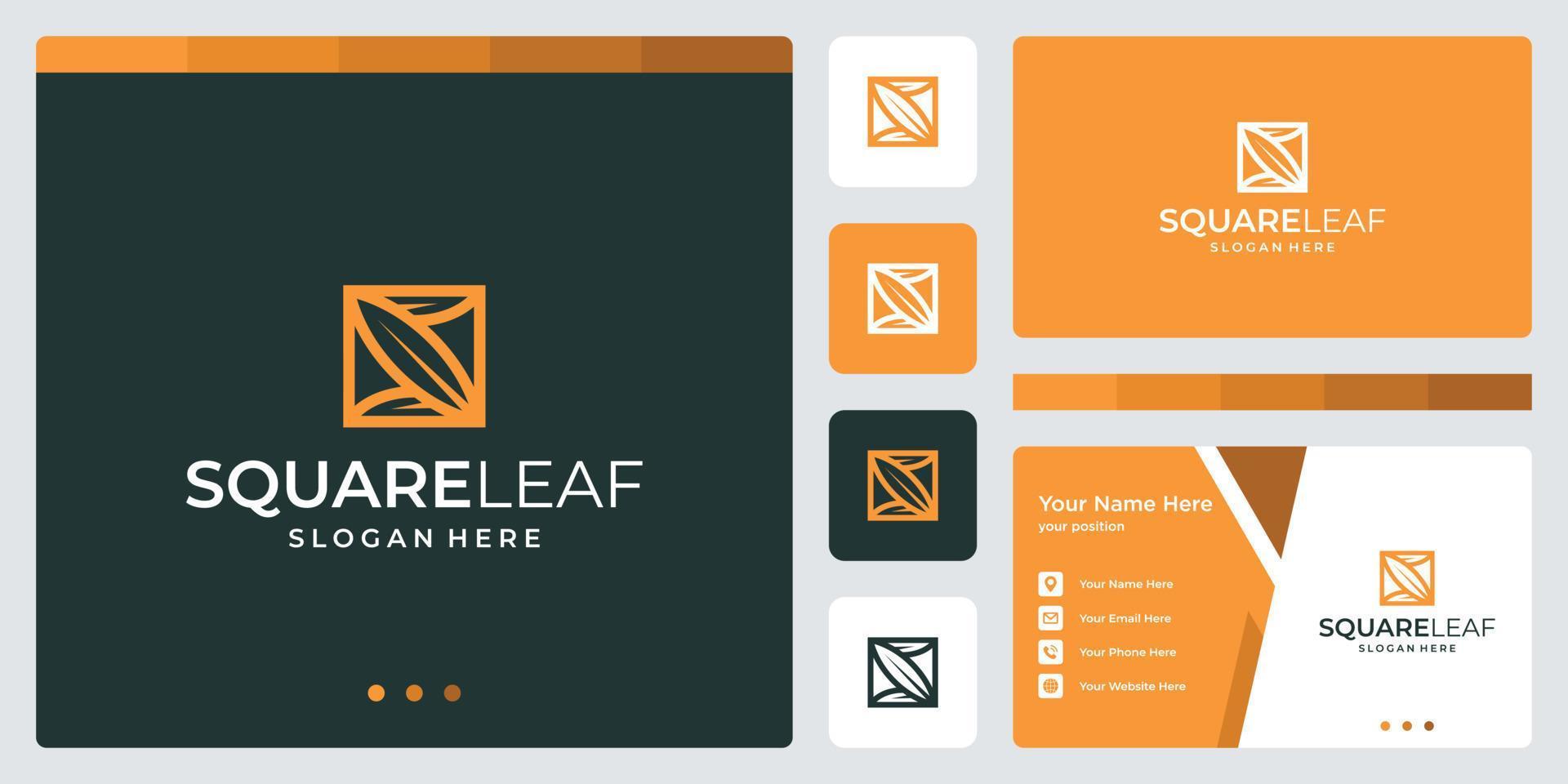 initial letter s shape inspiration with leaf logo isolated in box shape. vector