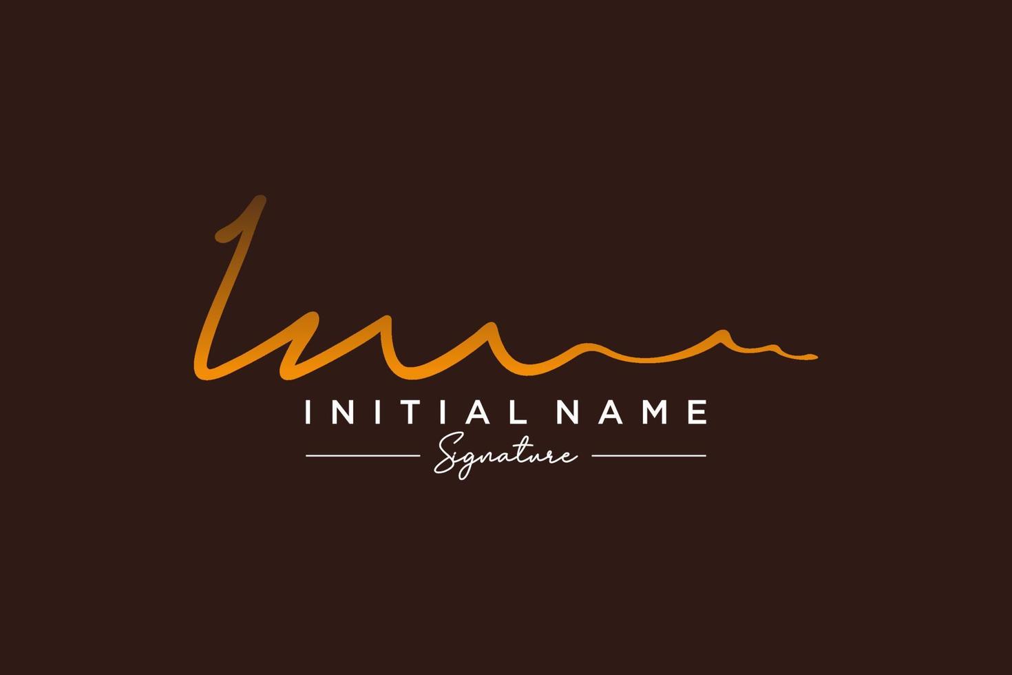 Initial IM signature logo template vector. Hand drawn Calligraphy lettering Vector illustration.