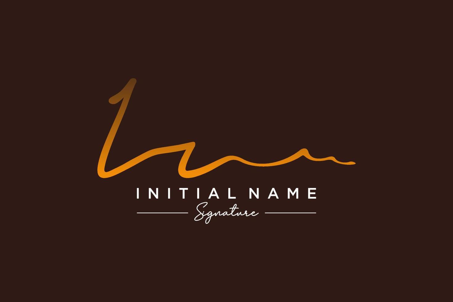 Initial IR signature logo template vector. Hand drawn Calligraphy lettering Vector illustration.