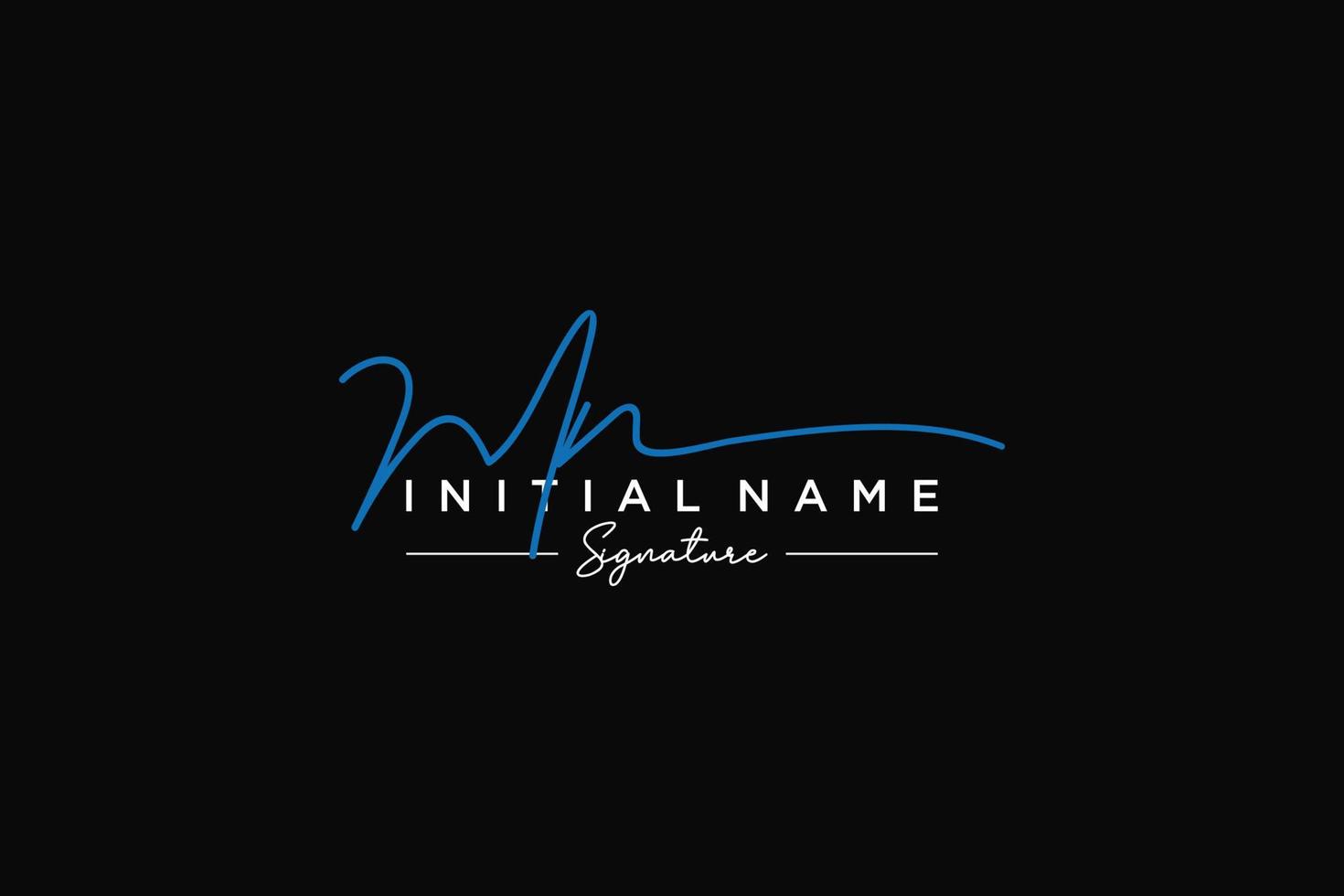 Initial MN signature logo template vector. Hand drawn Calligraphy lettering Vector illustration.