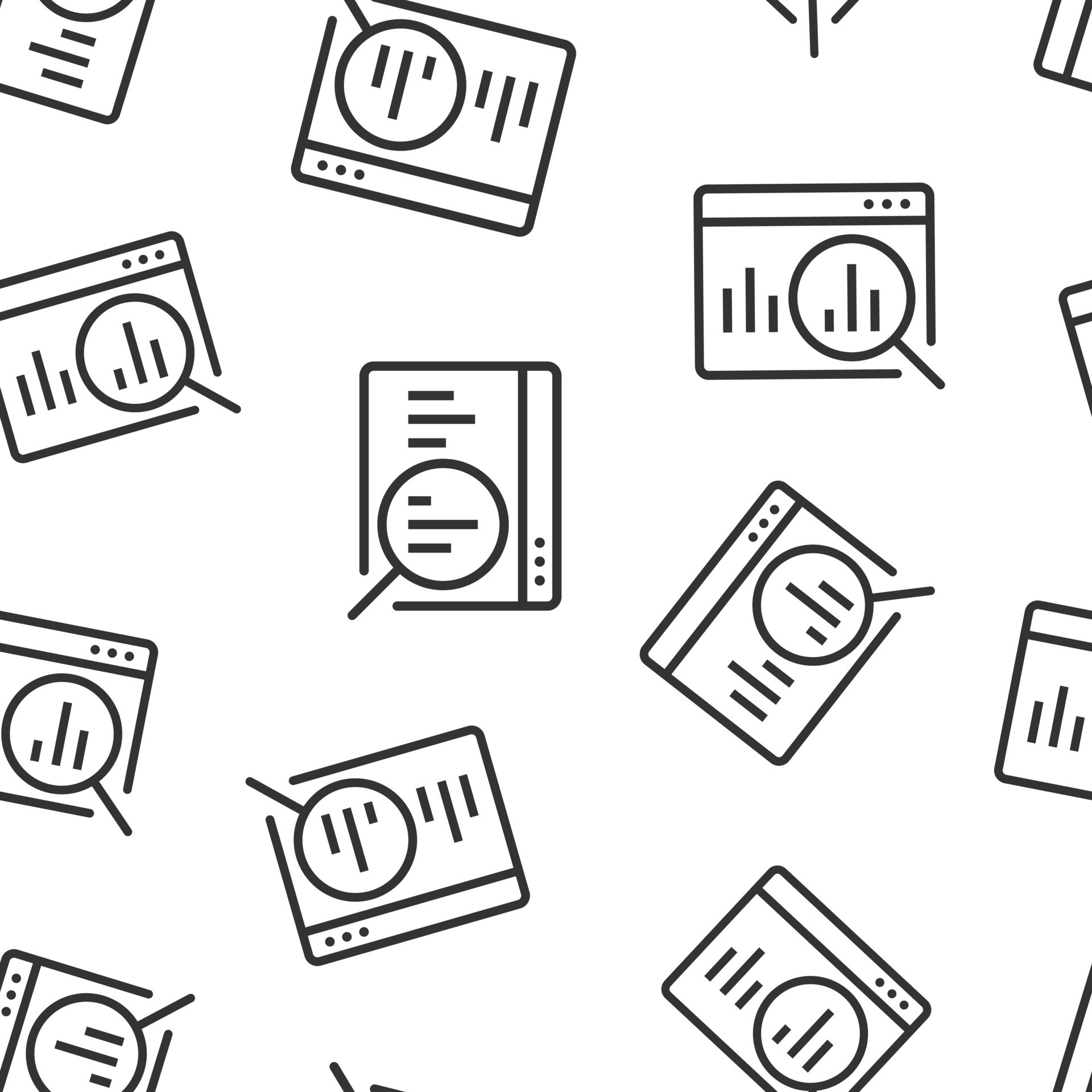 Market Trend Icon In Flat Style Growth Arrow With Magnifier Vector market-trend-icon-in-flat-style-growth-arrow-with-magnifier-vector