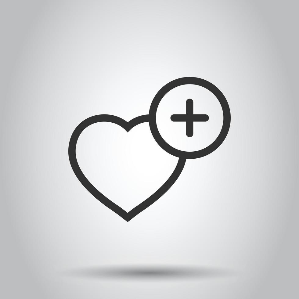 Wishlist icon in flat style. Like document vector illustration on white isolated background. Favorite list business concept.