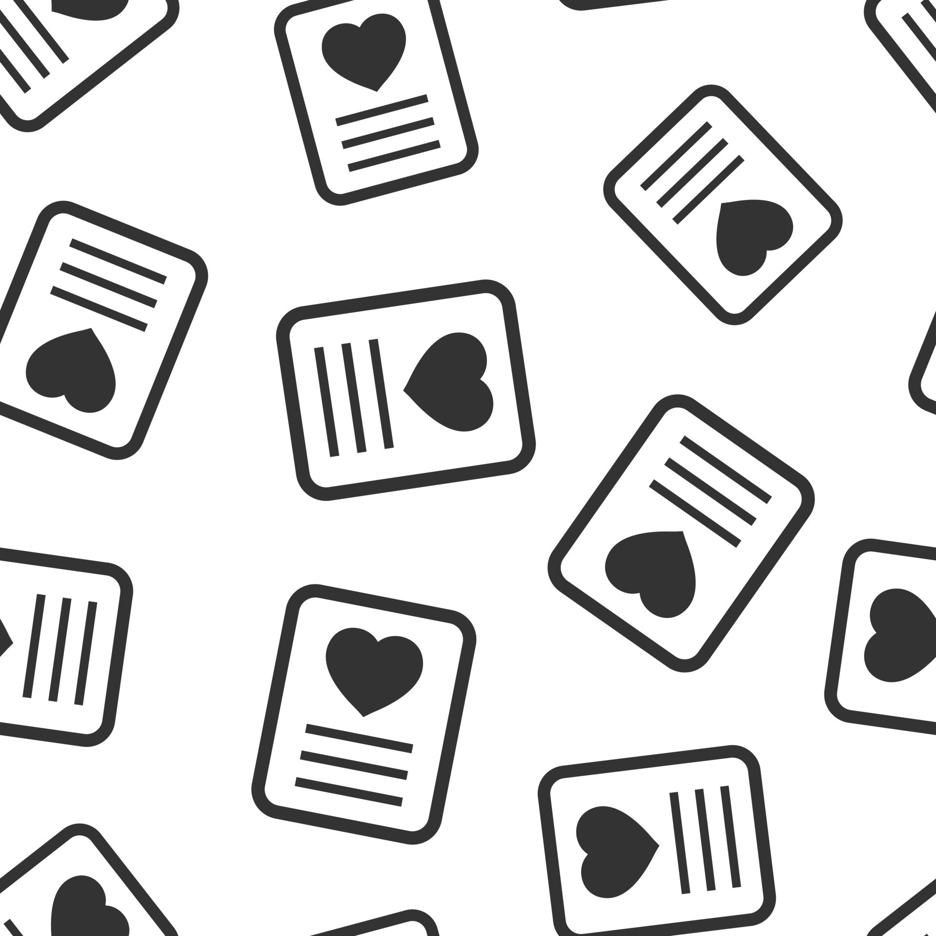 Wishlist icon in flat style. Like document vector illustration on white