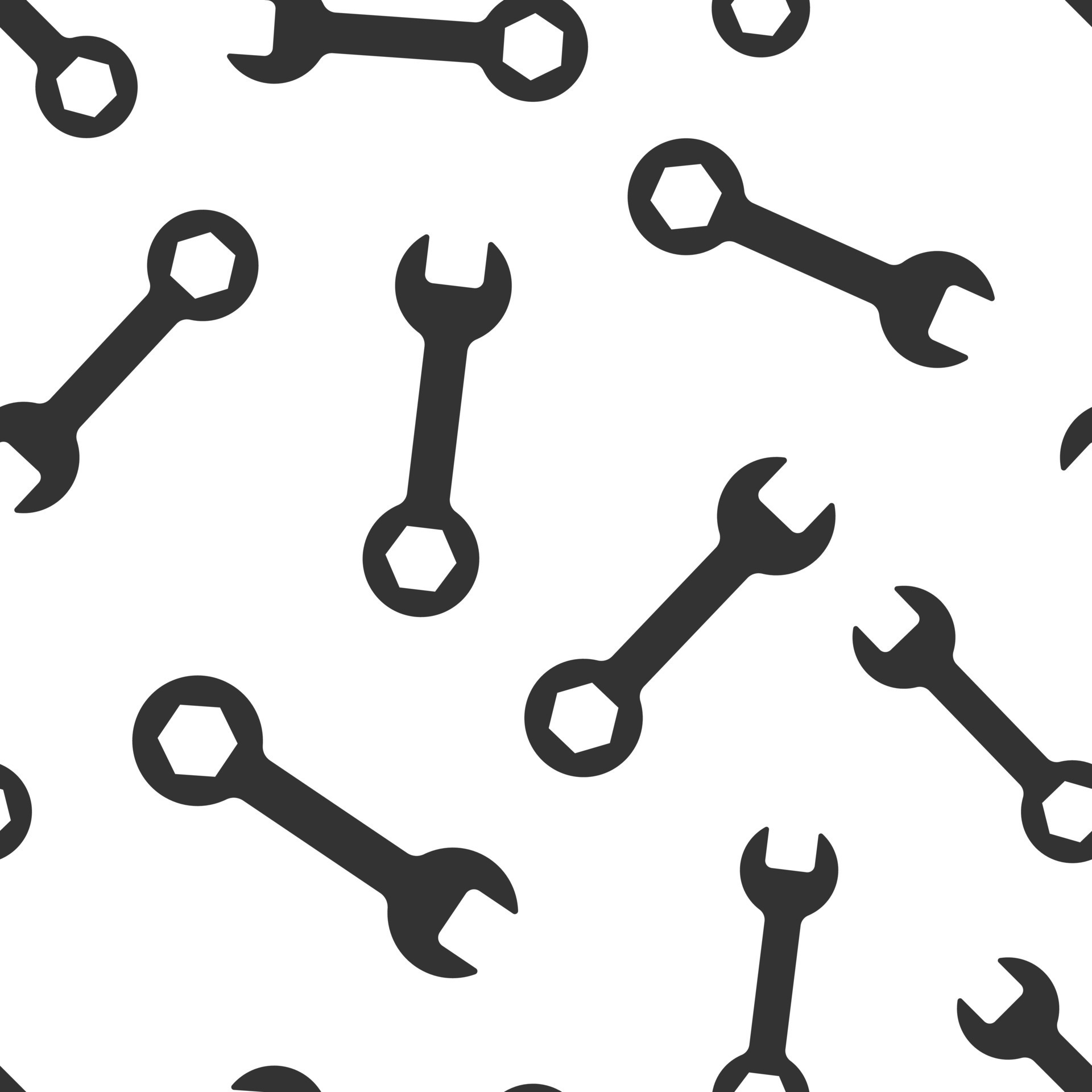 Seamless pattern background of adjustable wrench Vector Image