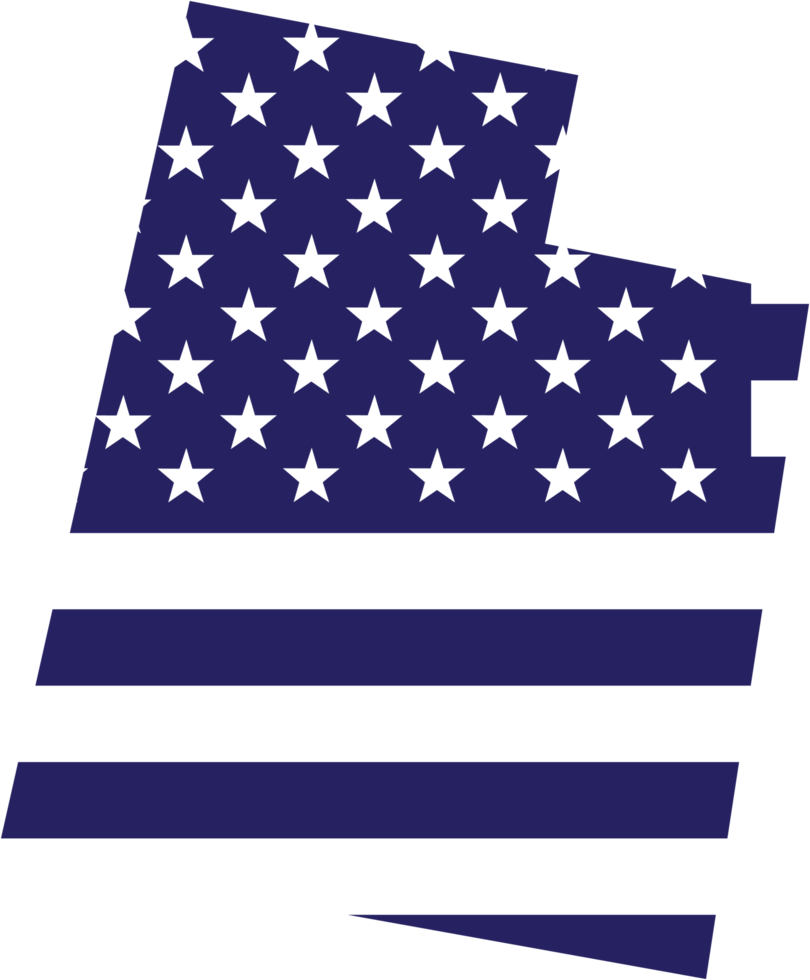 outline drawing of utah state map on usa flag. png