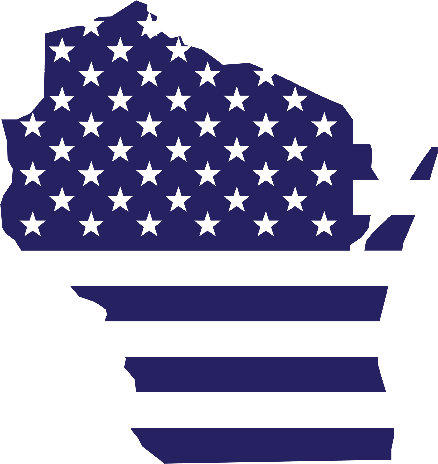 Outline drawing of wisconsin state map on usa flag 17296334 png