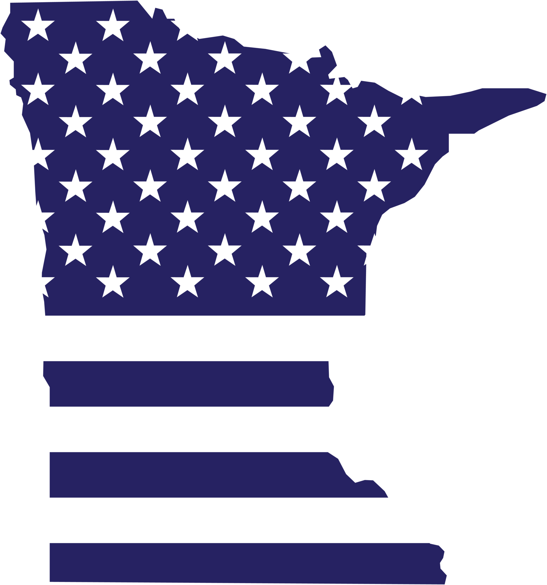  versikt teckning av minnesota stat karta p usa flagga 17296340 png