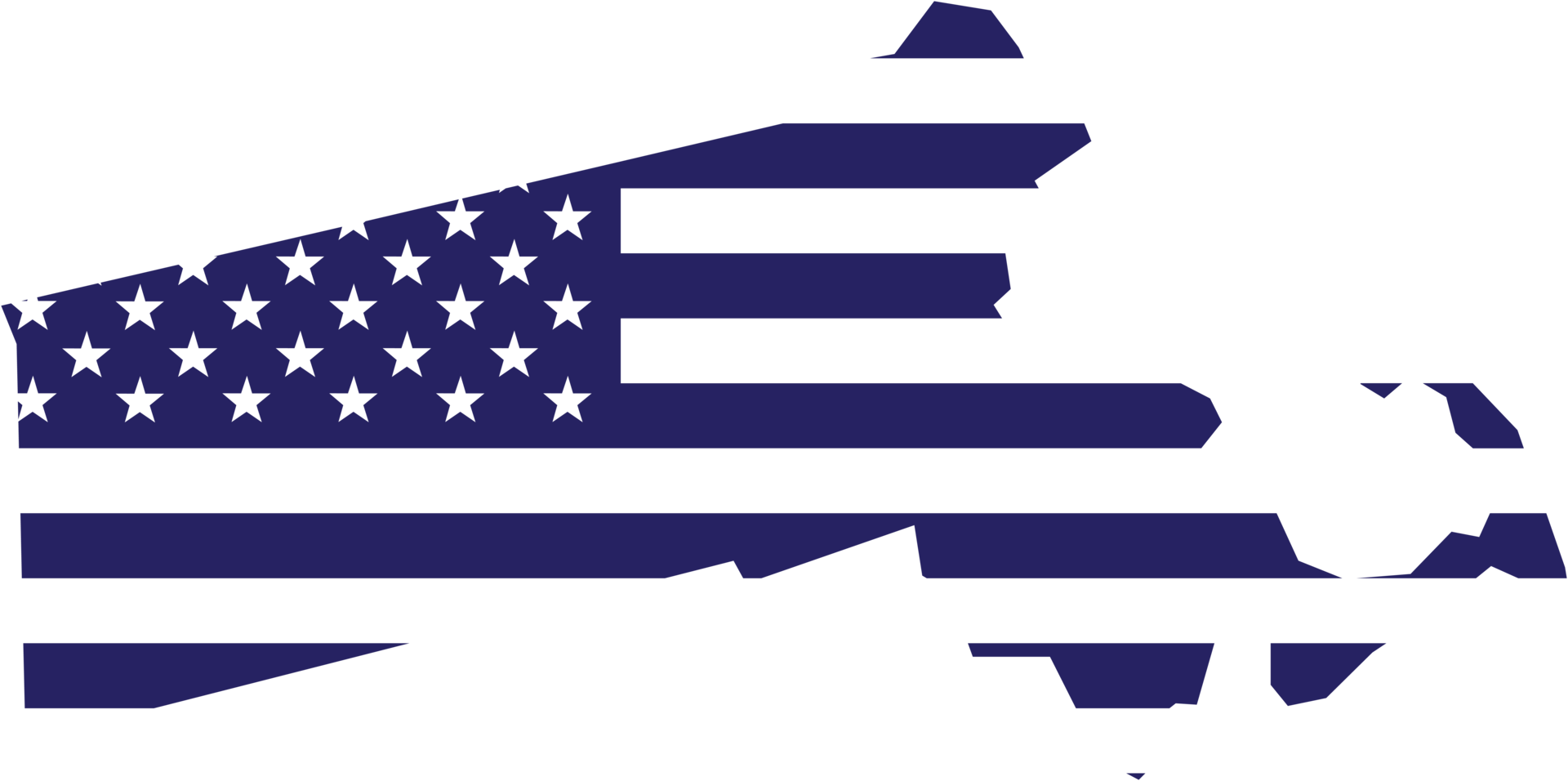 outline drawing of massachusetts state map on usa flag. png