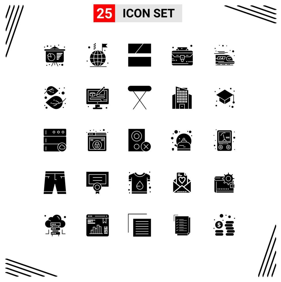 Stock Vector Icon Pack of 25 Line Signs and Symbols for transport public frame thing case Editable Vector Design Elements
