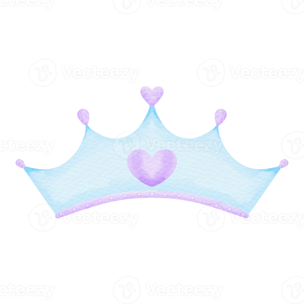 cuento de hadas de corona de acuarela png