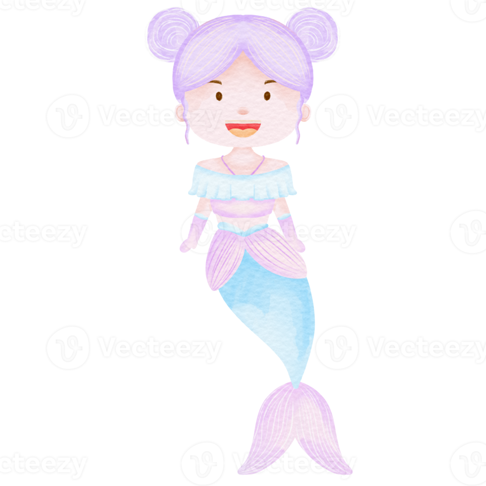 watercolor mermaid fairy tale png