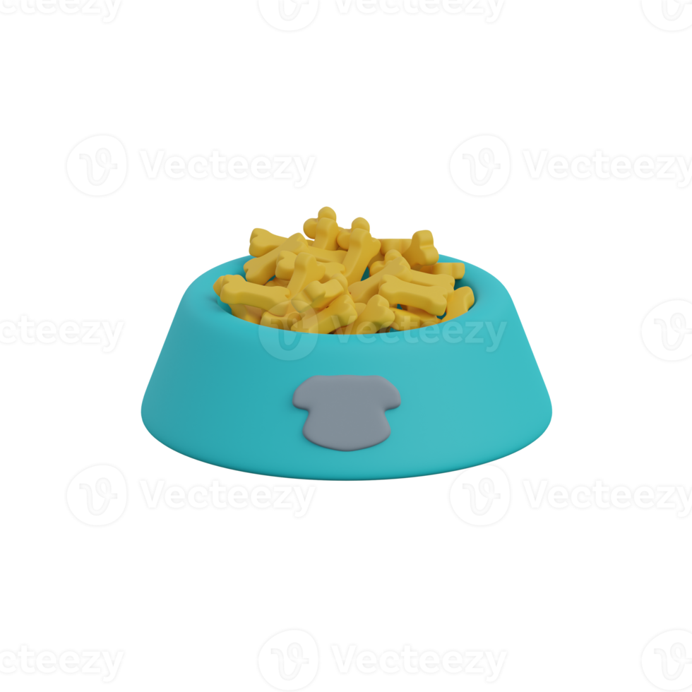 3d rendering of a food pet icon png