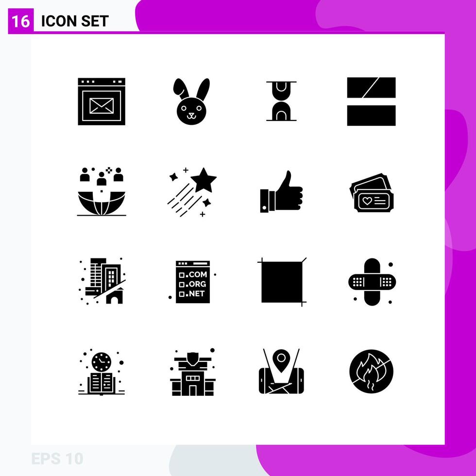 16 Creative Icons Modern Signs and Symbols of meeting global hour freelance image Editable Vector Design Elements