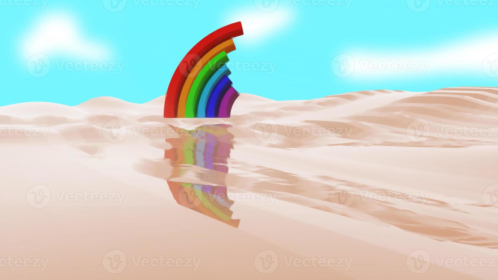 Rainbow Joy Background Video 3D Rendering photo