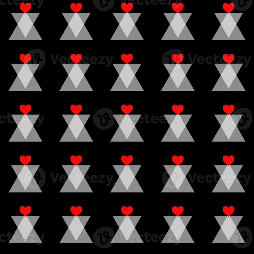 seamless geometric pattern seamless geometric pattern with hearts triangles photo