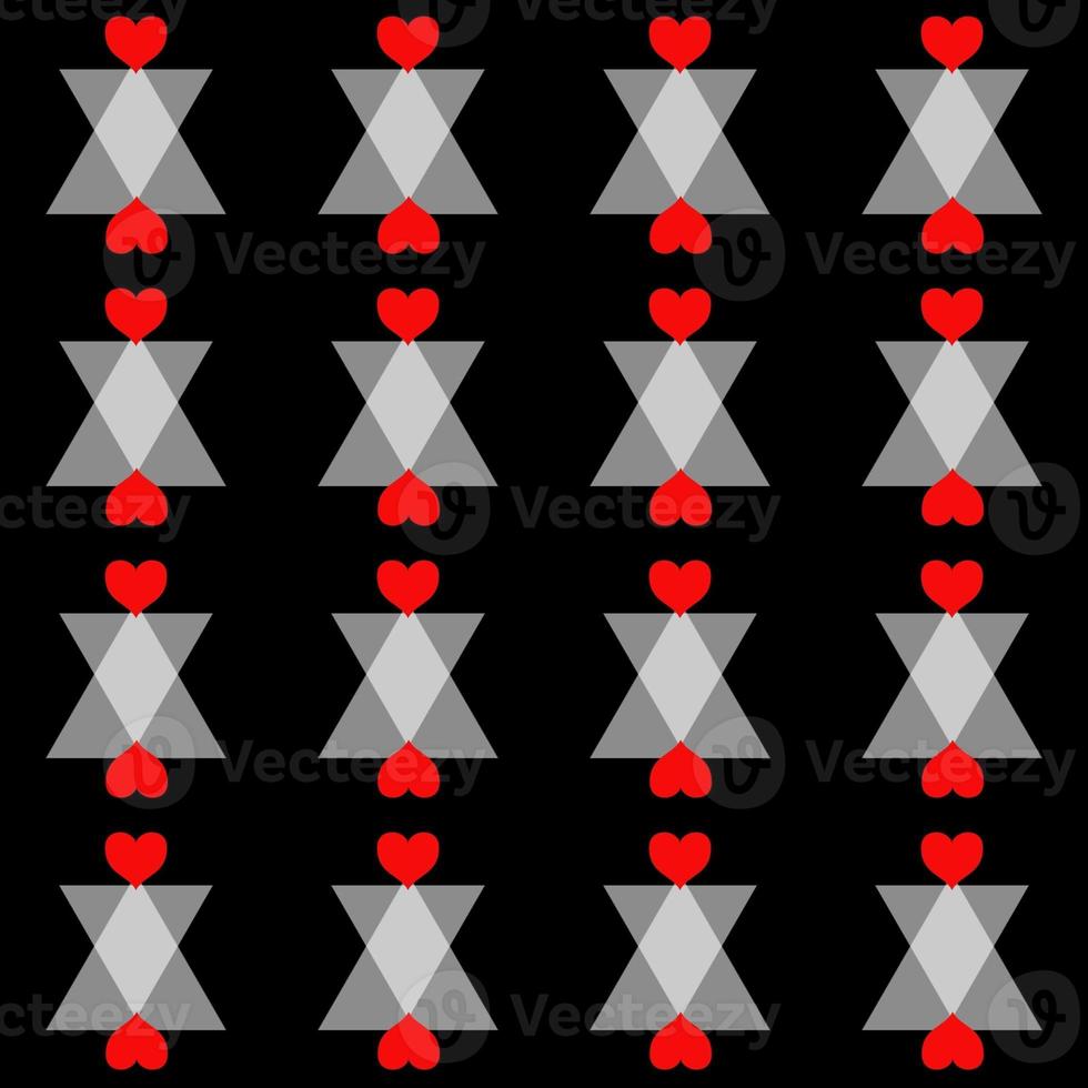 seamless geometric pattern seamless geometric pattern with hearts triangles photo