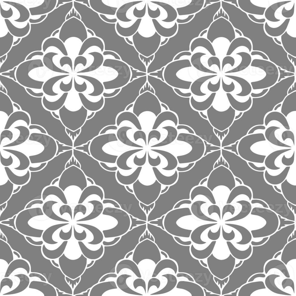 seamless tile pattern of abstract geometric white elements on a gray background, texture, design photo