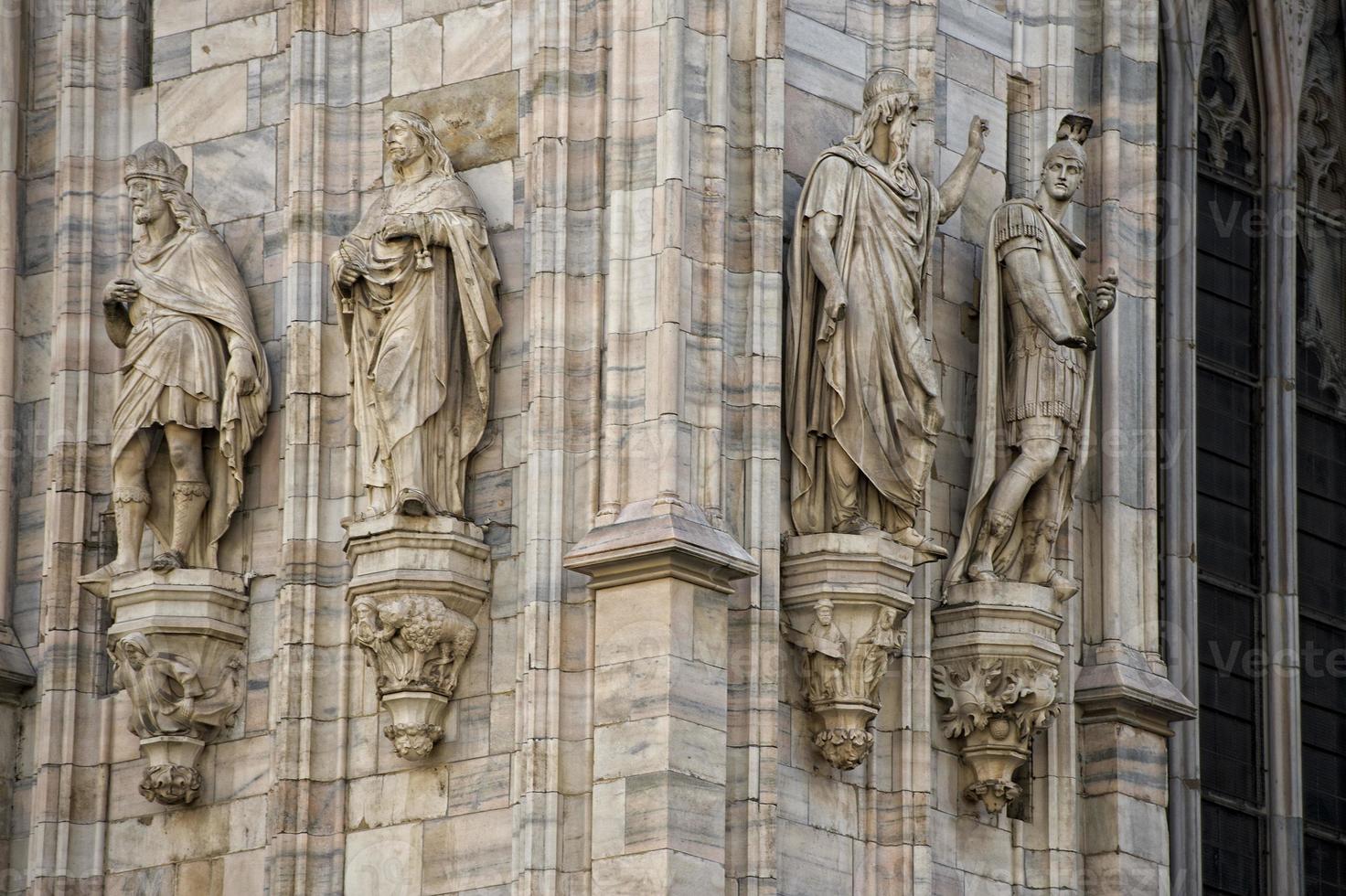 Milan 2005 Expo capital Cathedral statue detail photo