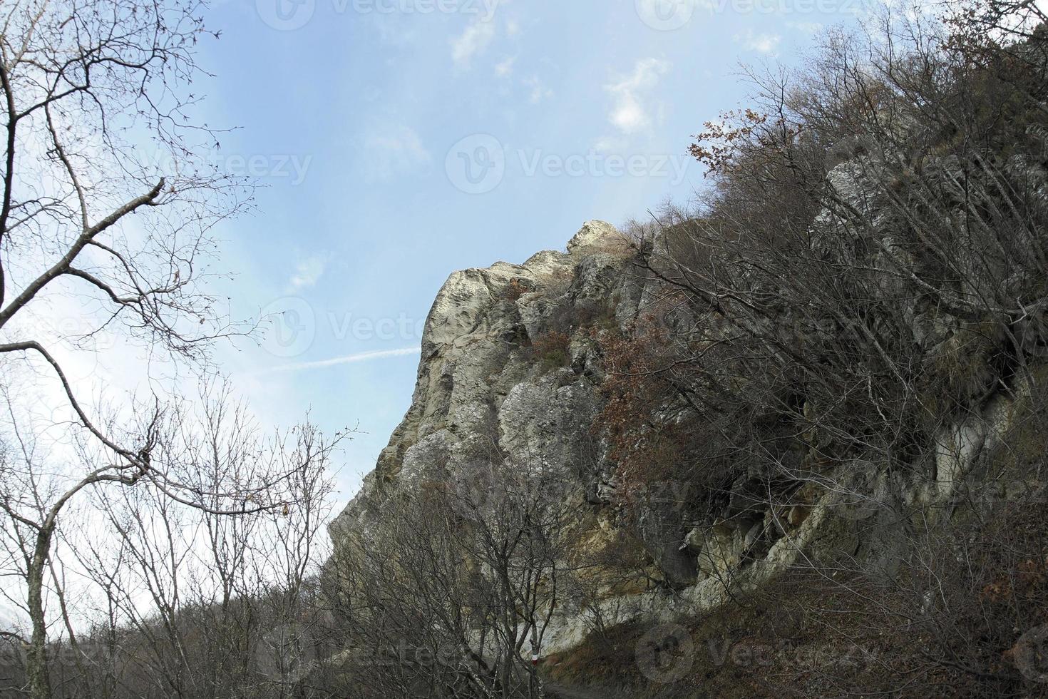 Bismantova stone a rock formation in the Tuscan-Emilian Apennines photo