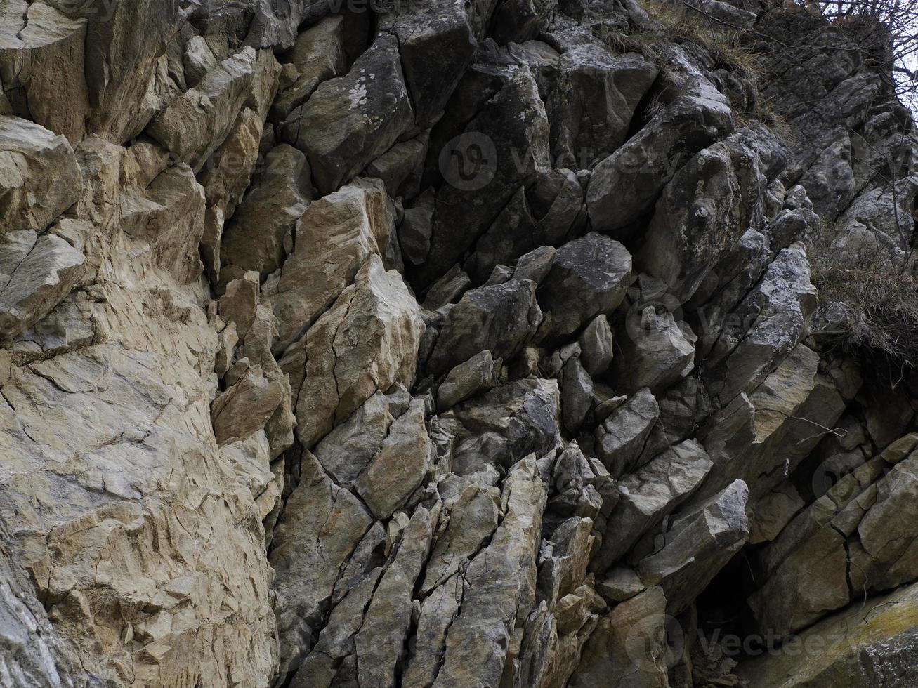 Bismantova stone a rock formation in the Tuscan-Emilian Apennines photo