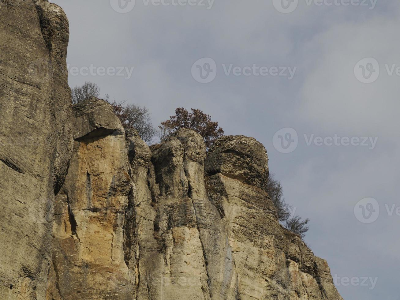 Bismantova stone a rock formation in the Tuscan-Emilian Apennines photo