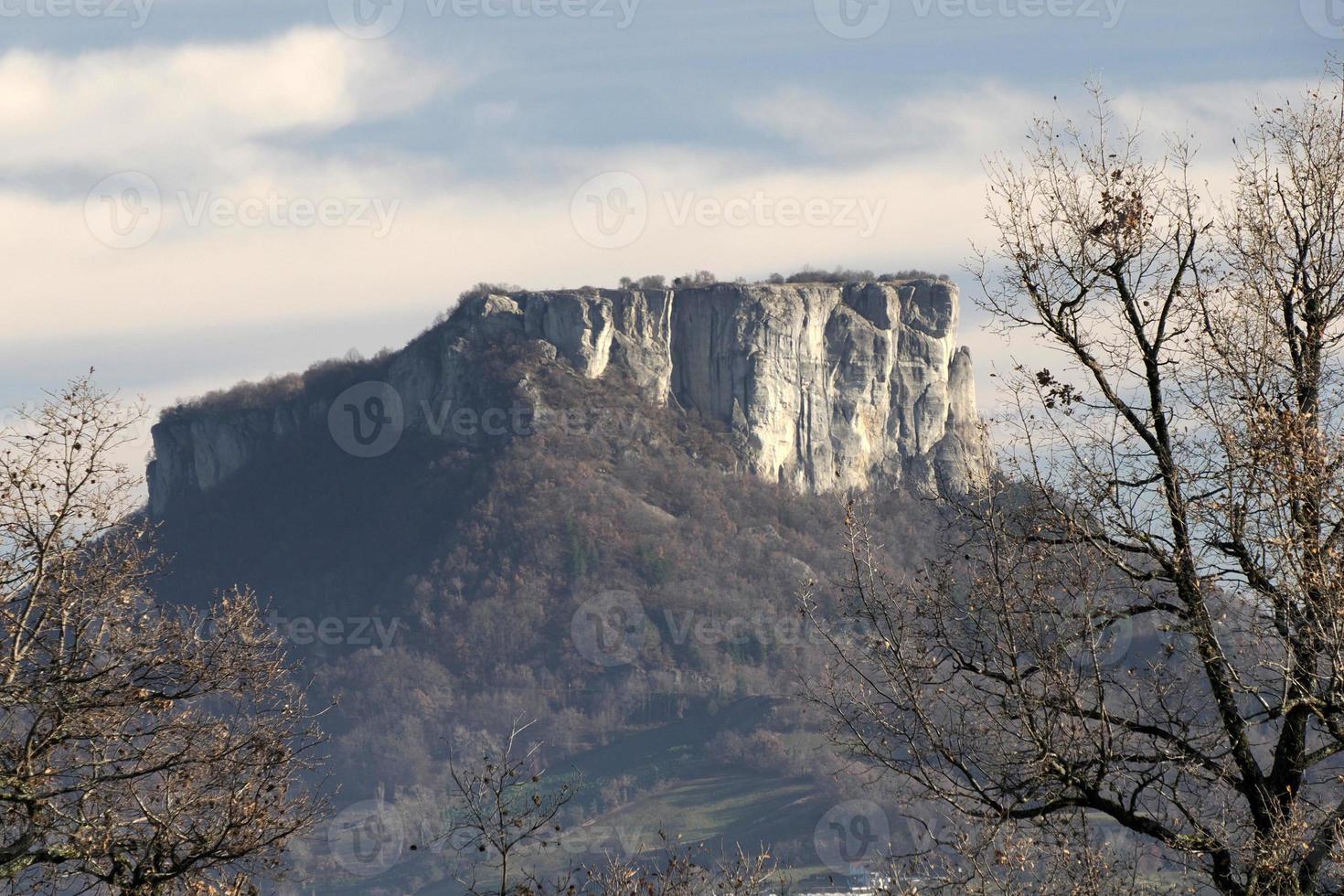 Bismantova stone a rock formation in the Tuscan-Emilian Apennines photo