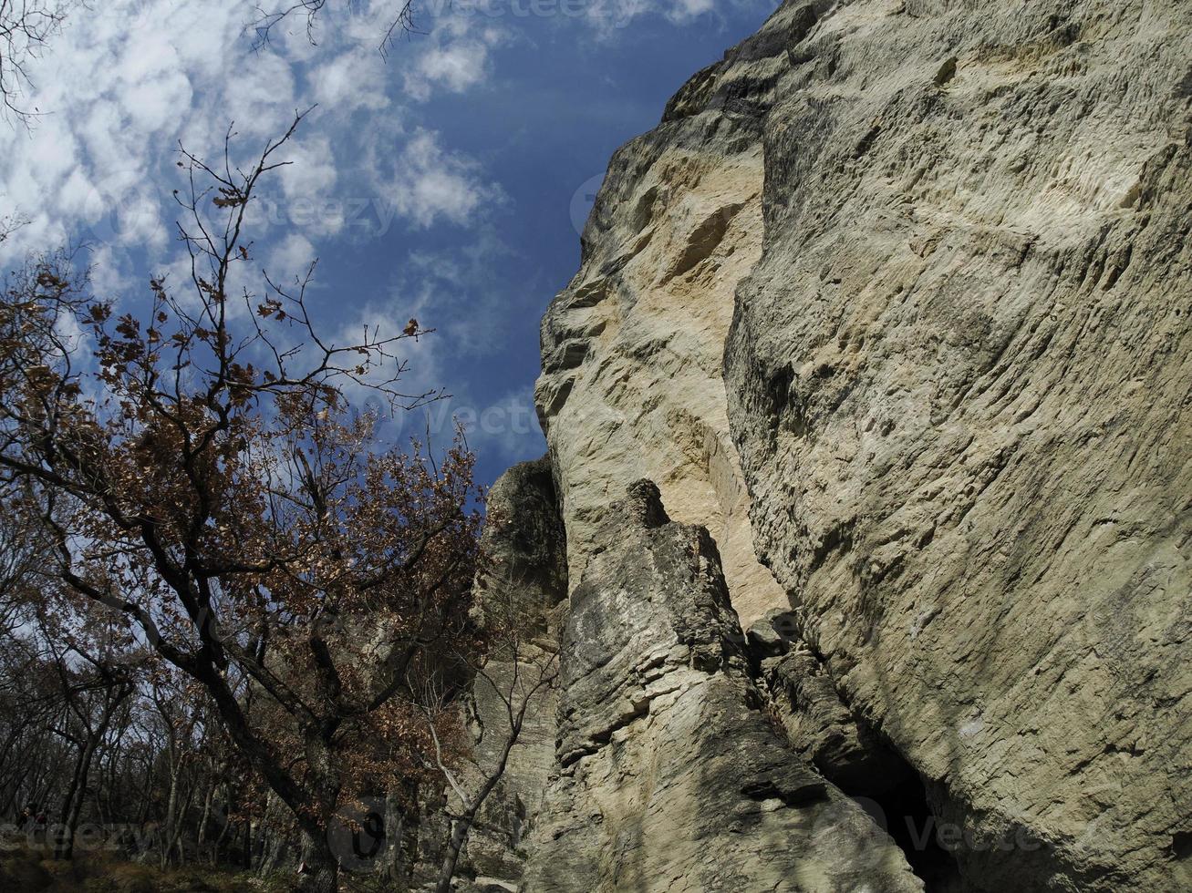 Bismantova stone a rock formation in the Tuscan-Emilian Apennines photo