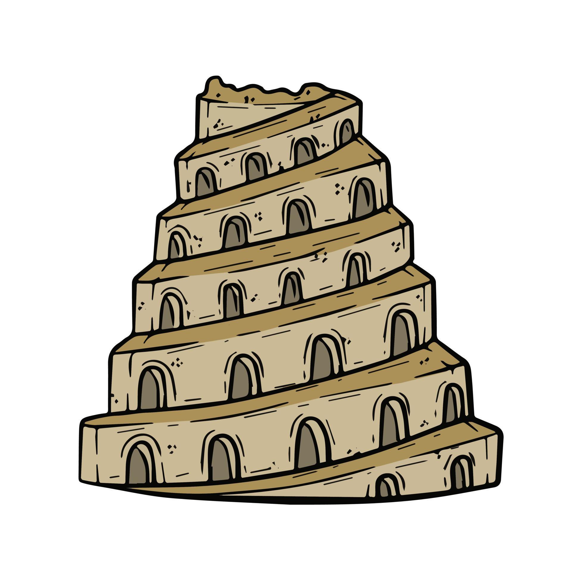 Tower of Babel Ancient city Babylon of Mesopotamia and Iraq Biblical Tower of Babel Ancient city Babylon of Mesopotamia and Iraq Biblical