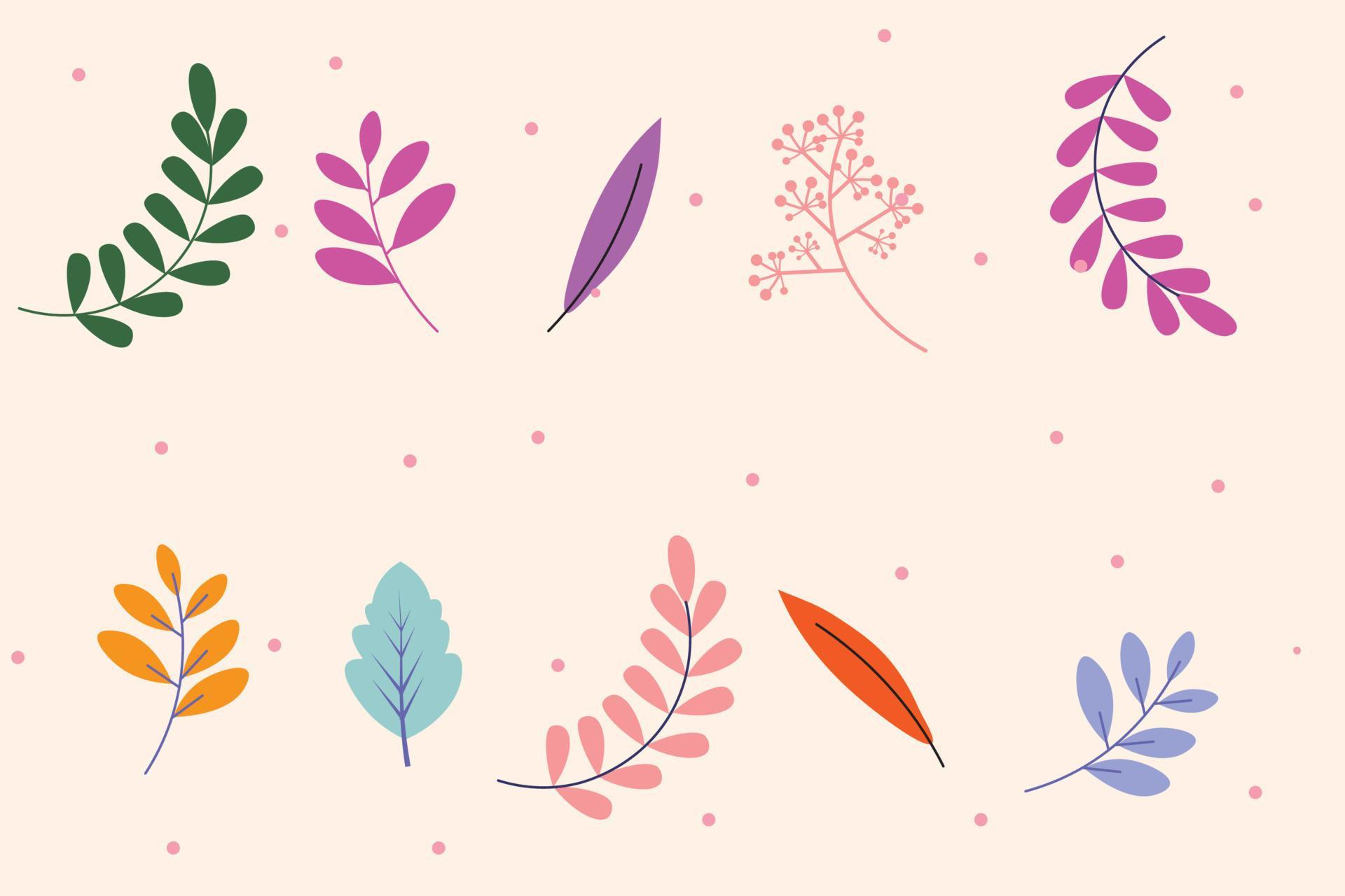 spring leaf collection 17299643 Vector Art at Vecteezy