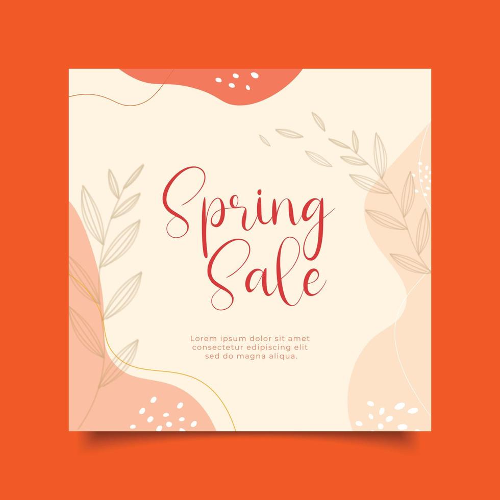 spring sale template design vector