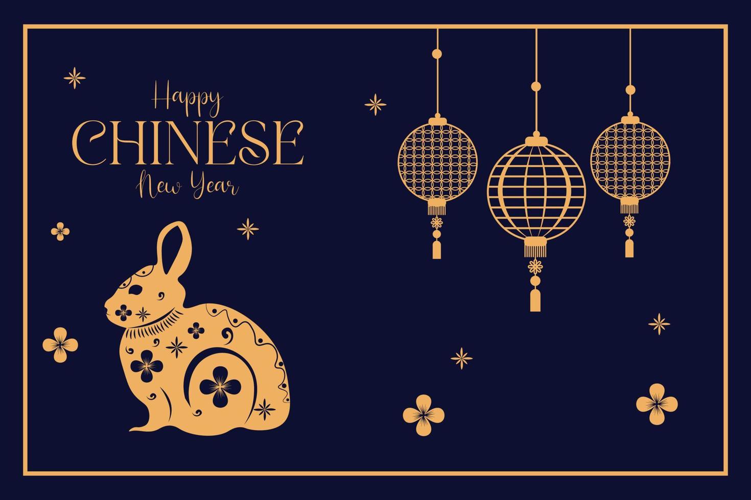 happy chinese new year template design vector