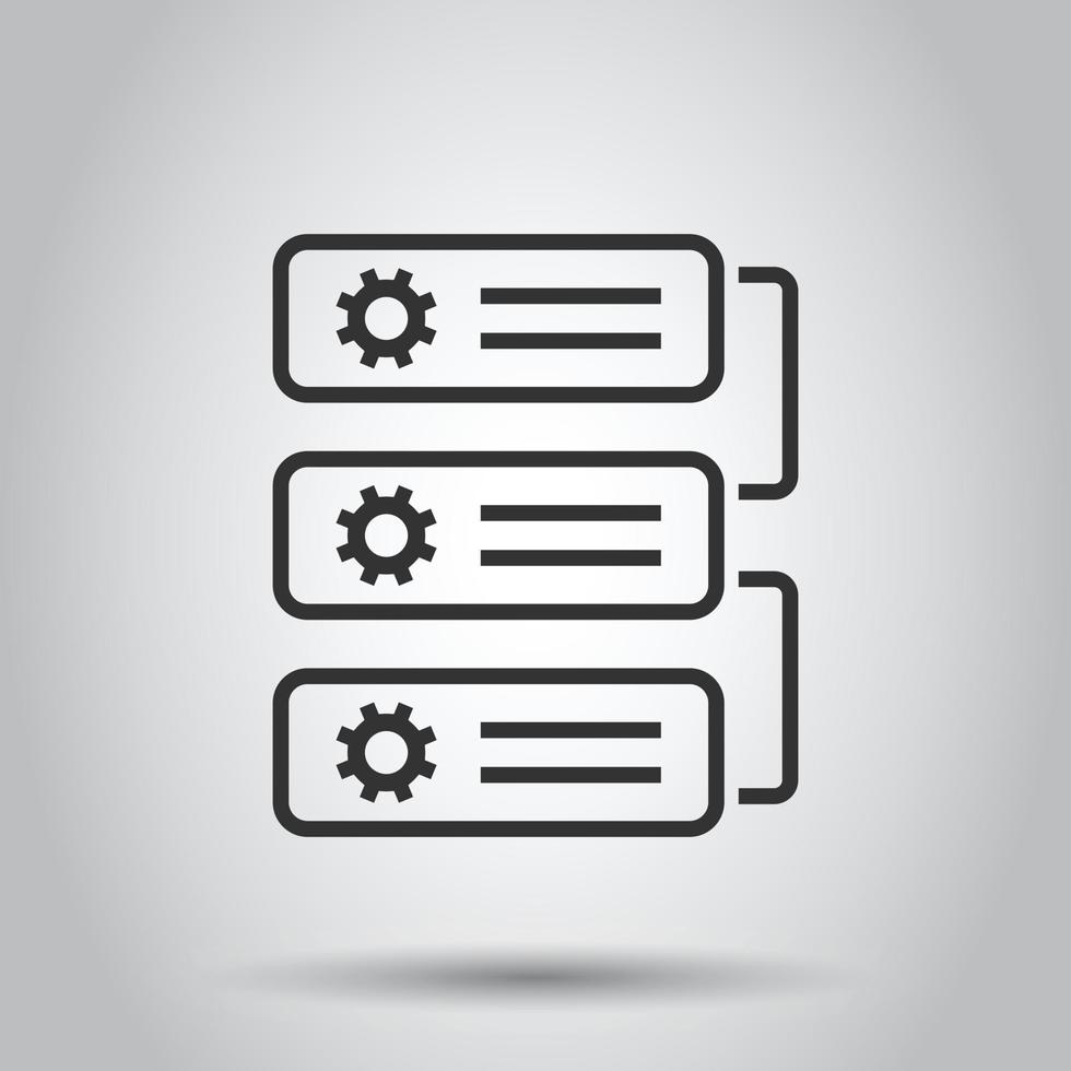 Improvement icon in flat style. Efficiency vector illustration on white isolated background. Productivity business concept.